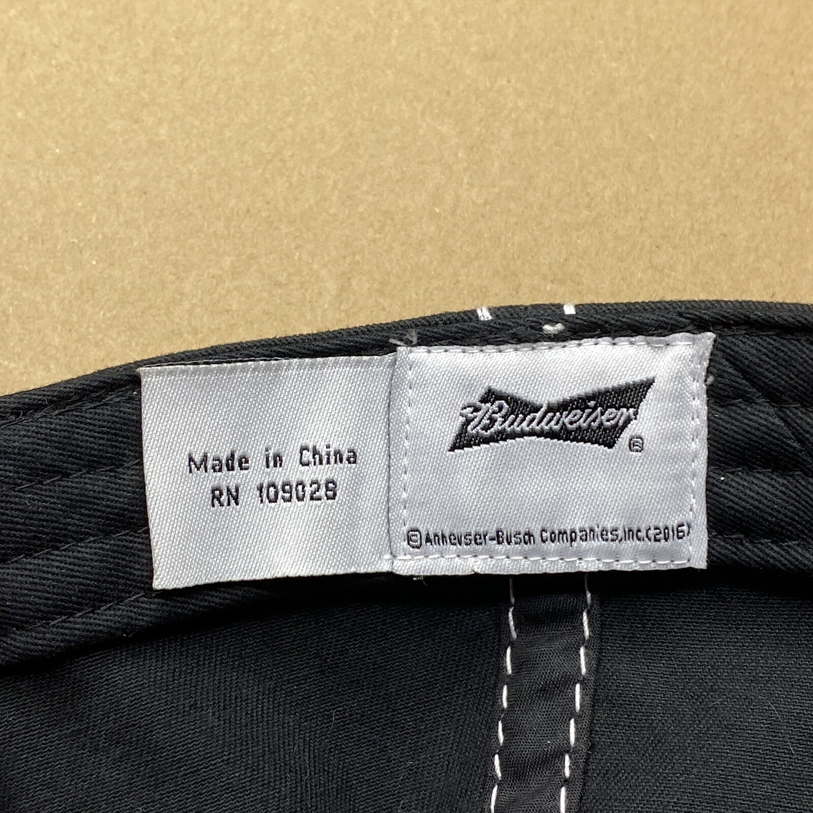 Budweiser Adjustable Strapback Hat Red Black Embr… - image 4