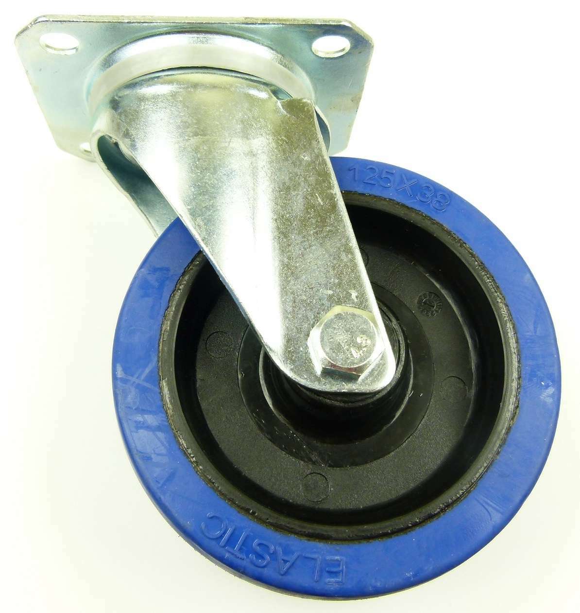 Transportrollen Lenkrollen Mit Bremse Schwerlastrollen BLUE WHEEL 80 100 125mm E - Foto 8
