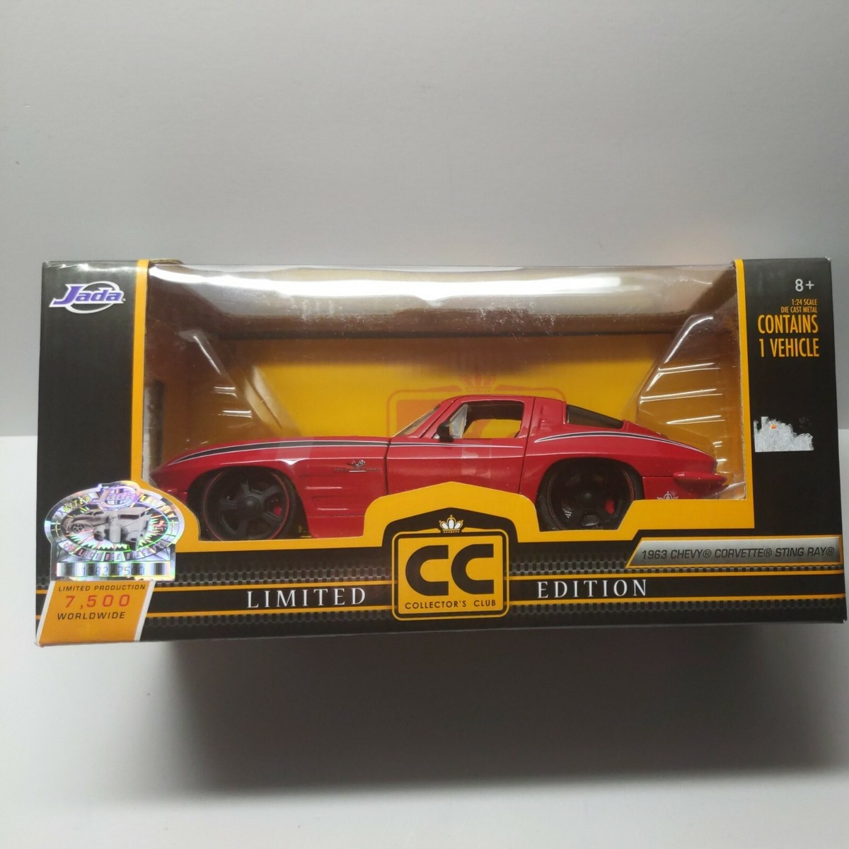 Jada Collectors Club 1963 Chevy Corvette Sting Ray 1:24 NIB 1,382 of 7,500 RARE | eBay Jada Collectors Club 1963 Chevy Corvette Sting Ray 1:24 NIB 1,382 of 7,500 RARE | eBay