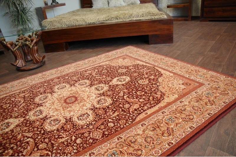 Tapis Traditionnel Agnella AGNUS Rouge Rectangle 200x300 cm 100% Laine - Photo 3/4