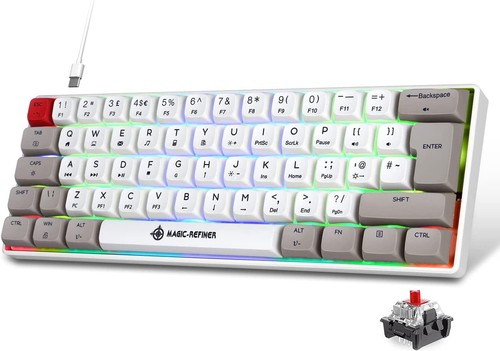 60% Wired Mechanical Keyboard Mixed Color,PBT Dye-Sub XDA Keycaps,RGB for Gamers - Picture 9 of 63