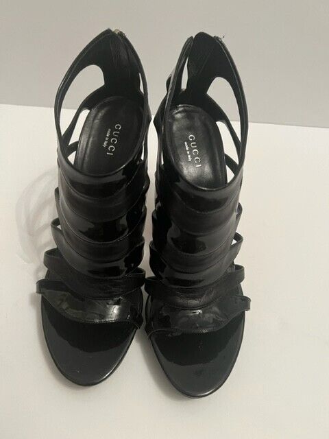 Gucci Black Strap Sandals- Black 39 - image 1