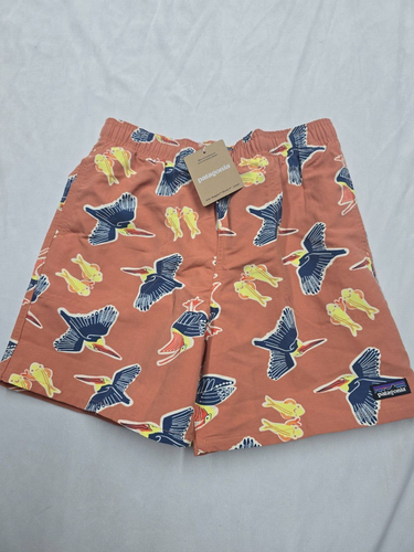 Patagonia Kids Baggies Shorts 5" Lined Swim Trunks Sienna Clay XL 14 New Orange