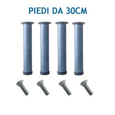 KIT PIEDI 30 35 40CM FERRO RETE ORTOPEDICA RICAMBIO VARIE ALTEZZE LETTO + PERNI