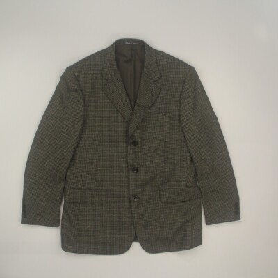 Joseph & Feiss Men Sport Coat Blazer Jacket Size 42R Houndstooth 100% Lambswool