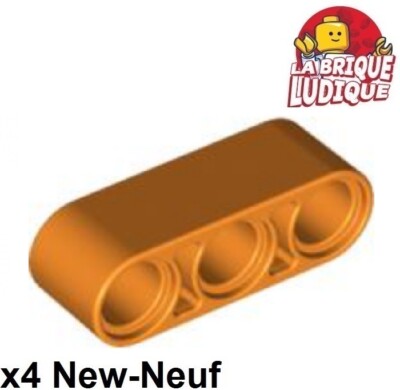 LEGO Technic 4x Beam Bar Liftarm 1x3 Thick Thick Orange 32523 NEW
