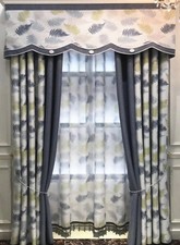 Premium Thick Long Drape 90 Blockout Fine Jacquard Fabric Eyelet Curtains Color
