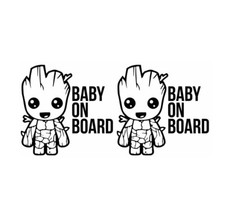 Baby On Board Baby Groot vinyl decal car Van truck laptop funny sticker