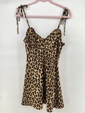 Zara Cheetah Print Spaghetti Strap mini Dress size Small