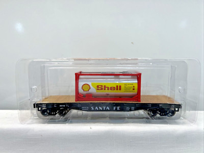 MENARDS 279-3436  A.T.S.F. Flatcar With Shell Fuel Container New