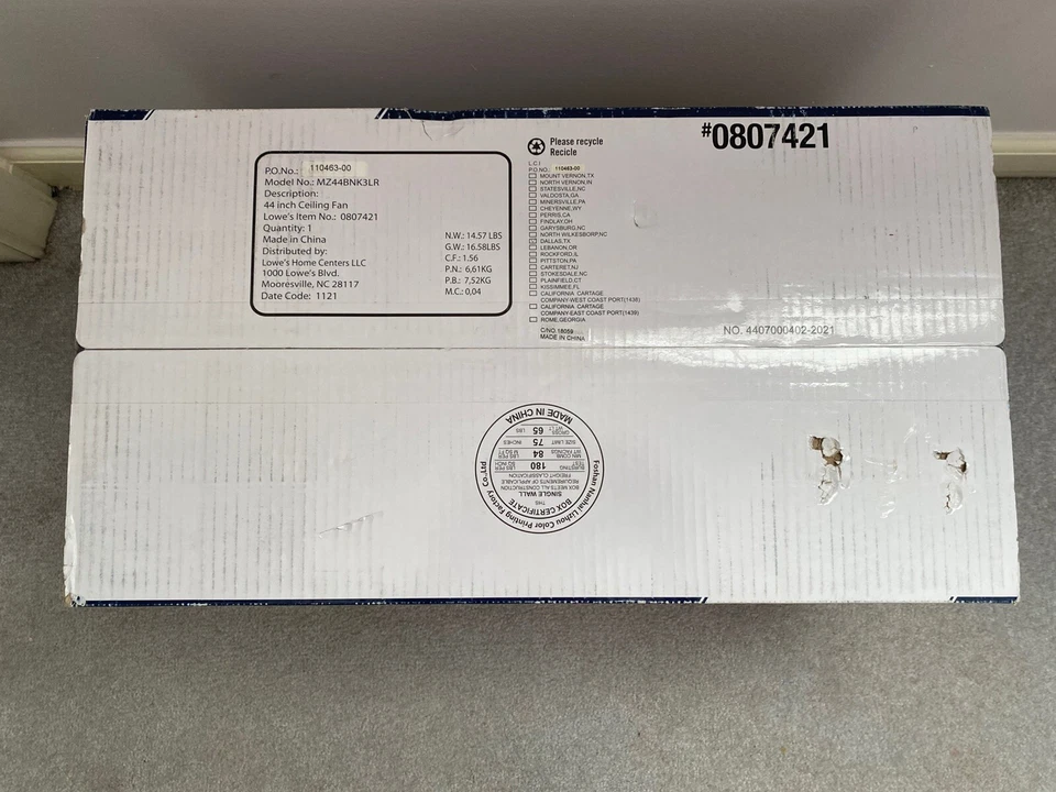 Harbor Breeze Mazon 44-in Brushed Nickel Flush Mount Indoor Ceiling Fan 0807421 - Image 4 of 4