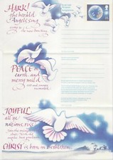 GB Stamps Aerogram / Air Letter APS72 - 27p Christmas, Wesley Hymns, doves 1988
