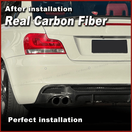 Difusor trasero difusor faldón trasero carbono paquete BMW E82 E88 07-13 M 4 tubos de escape - Imagen 3 de 10