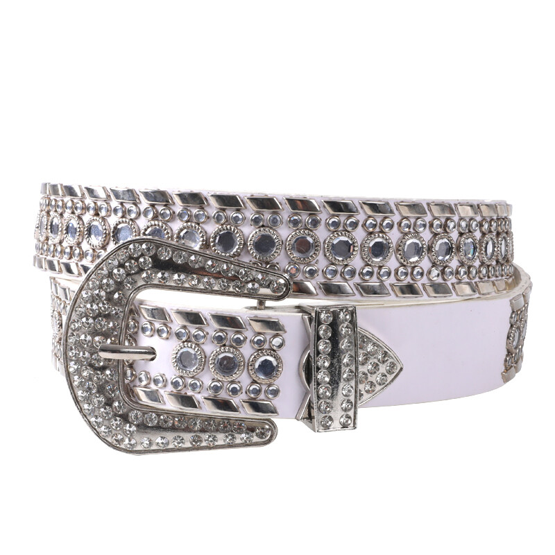 4858 Men Women Rhinestone Belt Western Cowboy Vintage Bling Crystal Diamond Men Women Western Fashion Bling Bling Rhinestones Crystal  main image 3
