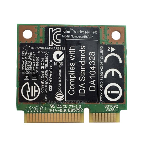Bigfoot Networks Killer N1202 AR5B22 DUAL BAND N+BLUETOOTH BT WLAN KARTE - Bild 7 von 7
