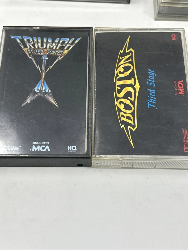 VTG Cassette Tape Lot Of 6 KISS RUSH  Boston Triumph Bad Company Led Zeppelin - Image 4 of 4