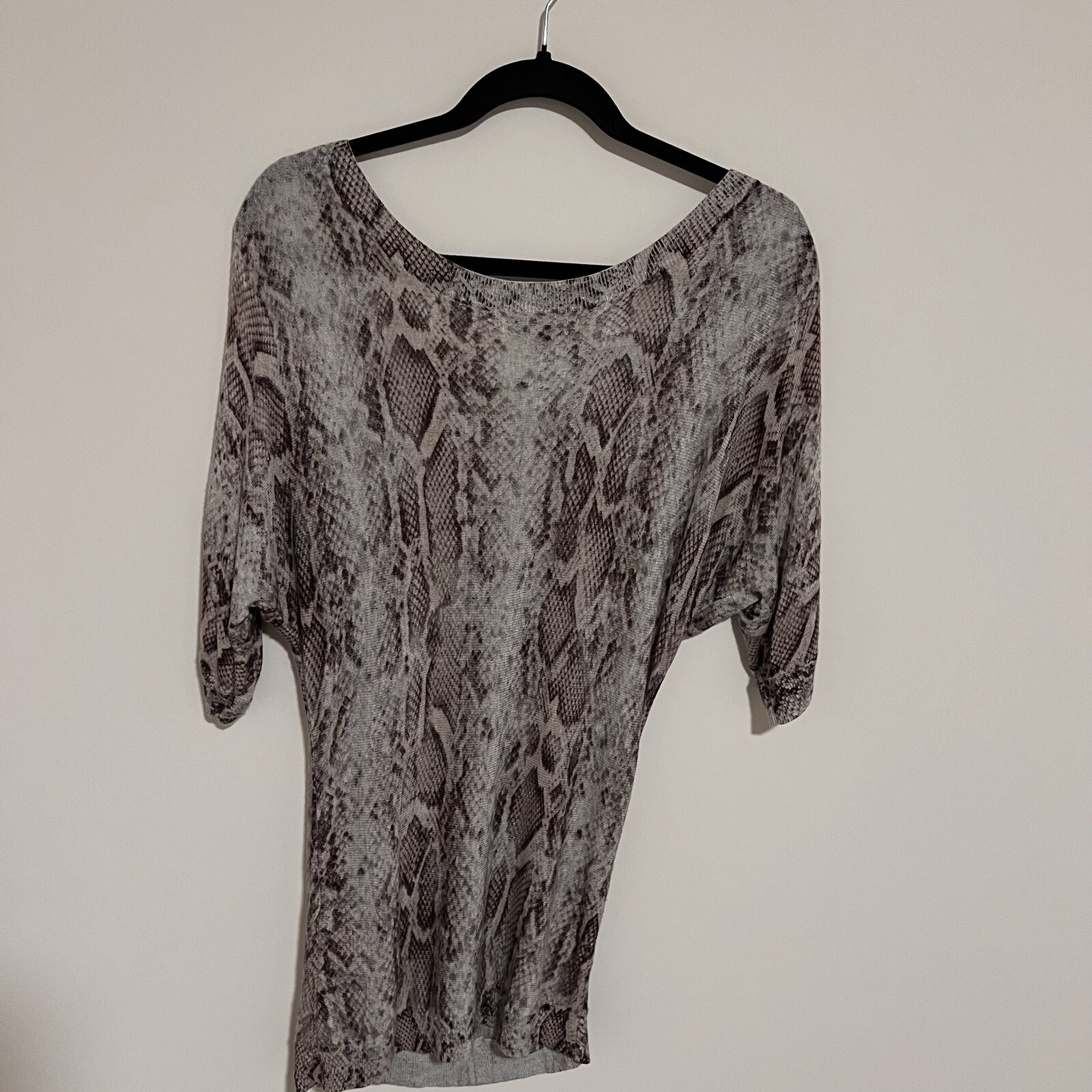 Express Shirt Womens Small Brown Python Print - image 4