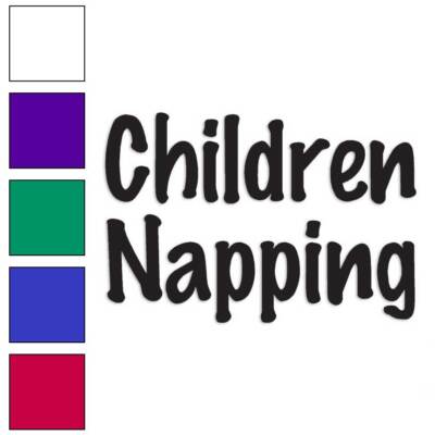 Children Napping, Vinyl Decal Sticker, Multiple Colors & Sizes #1571