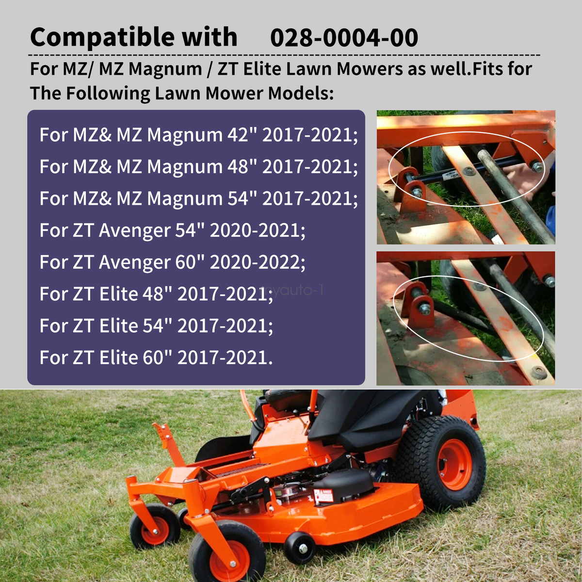 アーロン27594 Deck Locator Bar for Bad Boy ZT Elite 2017 - 2021 Mower Deck