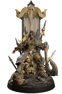 Dungeons & Dragons spielbare Figur - weiblicher Ork Zersha - Barbar, Kämpfer