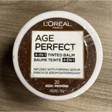 Loreal Foundation Age Perfect 4-In-1 Tinted Balm .63 oz 20 Deep Firming Serum