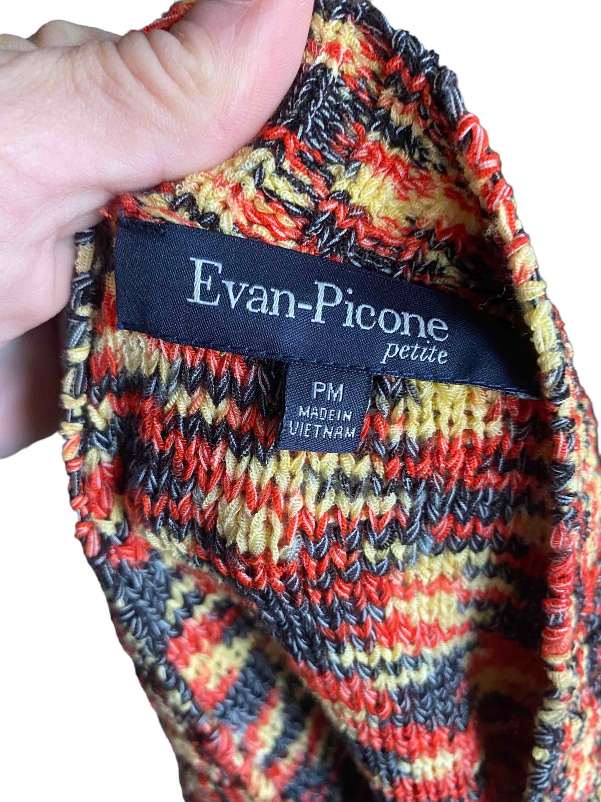 Evan Picone multicolor sweater button cardigan si… - image 5