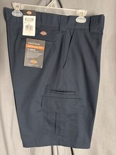 Dickies mens navy blue regular fit cargo  cell phone pocket work shorts 42 new