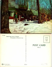 Maple Sugar Time in VT Postcard Unused (42548)