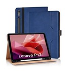 Lenovo Tab P12 12.7 Zoll 2023 Hülle mit Stifthalter Premium PU Leder Schutzhü...