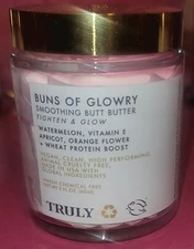 TRULY BEAUTY BUNS OF GLOWRY SMOOTHING BUTT BUTTER TIGHTEN & GLOW PINK NEW