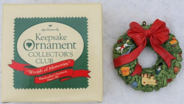  Hallmark Keepsake Ornament Wreath Of Memories 1987 Keepsake Collector Club  