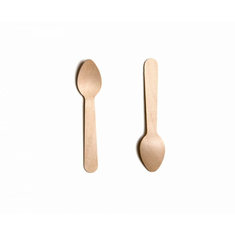 BRAND NEW DISPOSABLE WOODEN TEASPOONS BIODEGRADABLE COMPOSTABLE / ECO