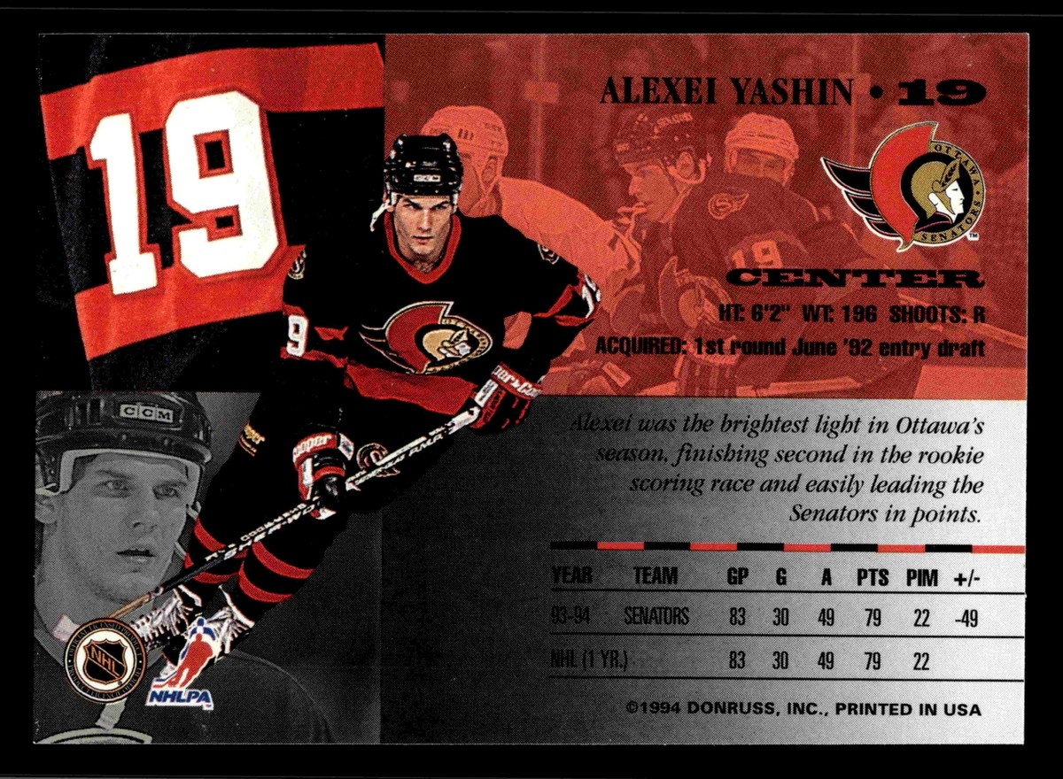 1994-95 Leaf Alexei Yashin #19 - Ottawa Senators | eBay