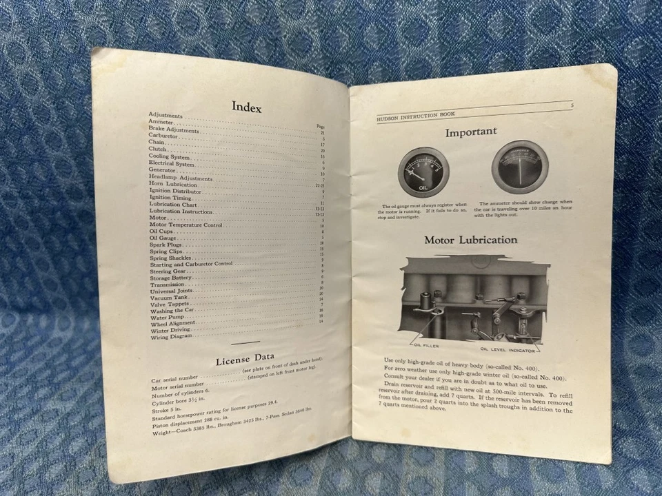 Hudson Super Six 1926 manual original del propietario/libro de instrucciones Foto 2 de 4