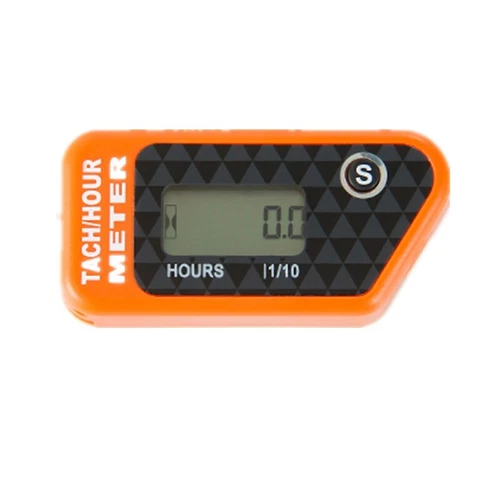 2/4 Stroke Digital Resettable Inductive TOT Tach/Hour Meter Max RPM Waterproof