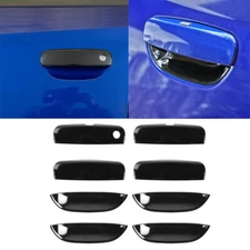 8x Door Handle Full Cover Kit Cup Bowl Trims Bezel for Dodge Charger 2011+ Black