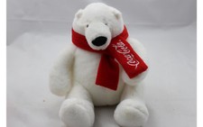 2014 Coca-Cola Coke 9  Iconic Plush Polar Bear w/ Red Knit Scarf