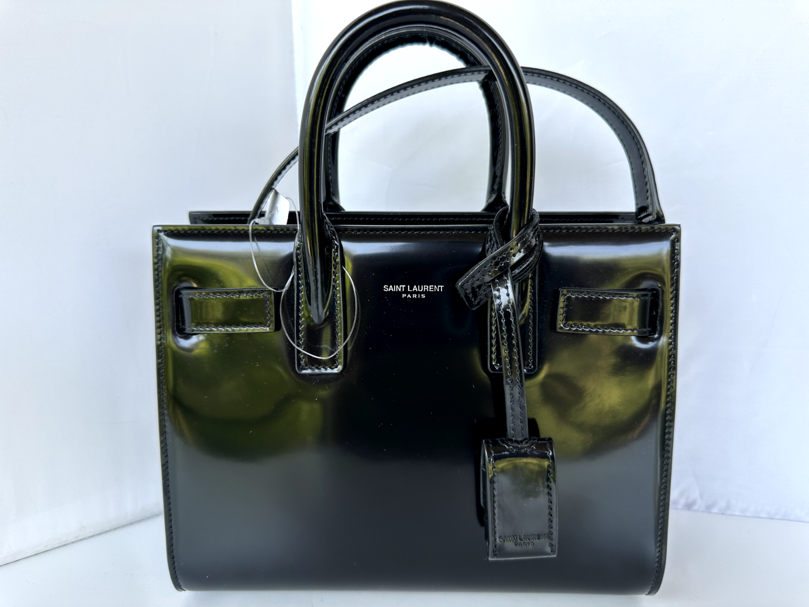 Nuova borsa Saint Laurent YSL Nano Sac De Jour donna nera borsa a mano