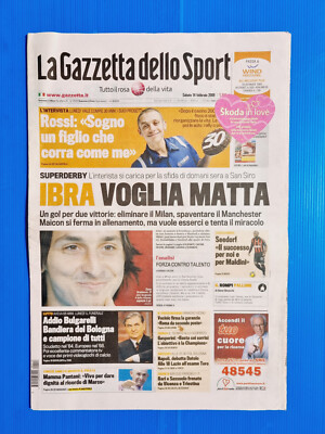 Gazette Dello Sport 14 Février 2009 Mort Giacomo Bulgarelli Bologne - Pacheco