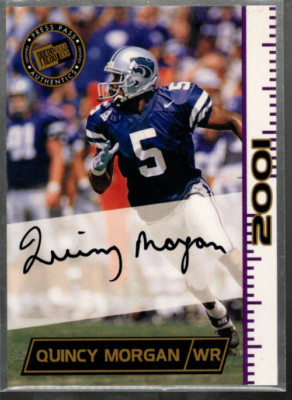 B3872 - 2001 Press Pass Autogramme #29 Quincy Morgan Auto - NM-MT
