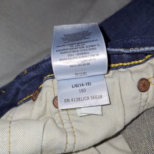 Polo Ralph Lauren Jeans Youth L 14/16 Sullivan Slim Blue Denim - Picture 4 of 12