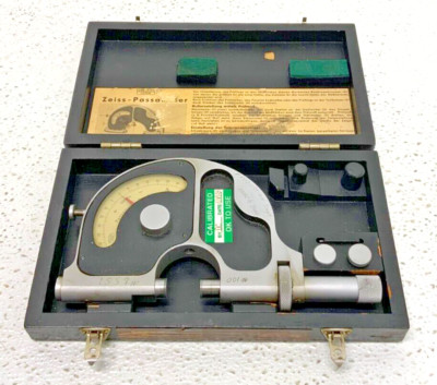 Carl Zeiss Jena Passameter Micrometer Machinist Tool .0001'' 0-1'' 43C