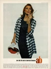 1960s Vintage Martha Manning Womens Clothing Fashion Smoking Photo Print Ad