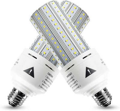 2 Pack 500W Equivalent LED Light Bulb 7500 Lumen 5000K Daylight White Bright E26