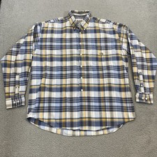 Cinch Shirt Men XL Button Blue Gray Plaid Grest Long Sleeve Western Cowboy Rodeo