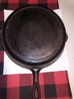 Griswold No 10 cast iron skillet Erie with heat ring 716 b