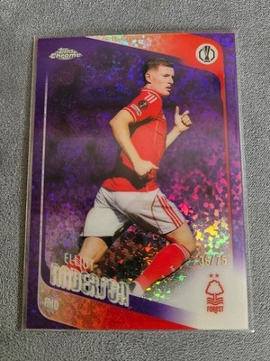 2026 Topps Chrome Elliot Anderson /75, Nottingham Forest Purple Parallel