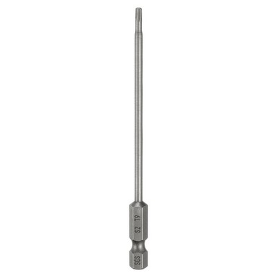 T9 Torx Head Screwdriver Bit 1/4'' Hex Shank 4'' Long Magnetic No Hole Tip