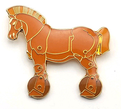 FAO Schwarz Trojan Horse Enamel Pin Caesars Palace Las Vegas NV Closed Toy Store