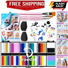 Professional Face Painting Kit for Kids Adults, Split Cake Face Paint Palette...